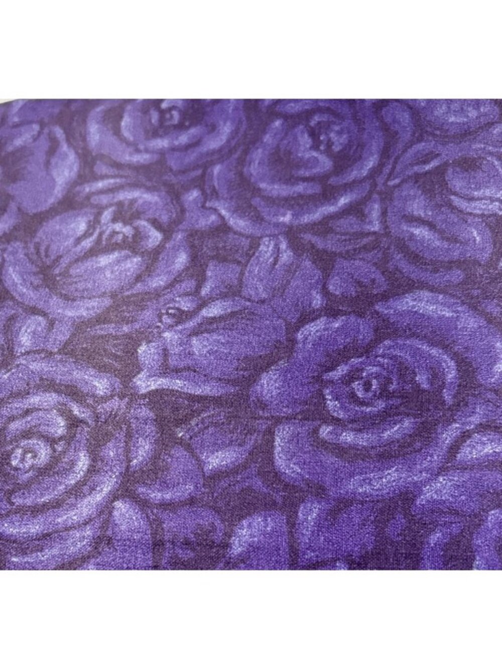 Purple Floral Cotton Fabric 11x34" Botanic Pattern Crafts Sewing - Picture 7 of 11